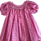 Pink Flower Geometric Design Dress - 12 months