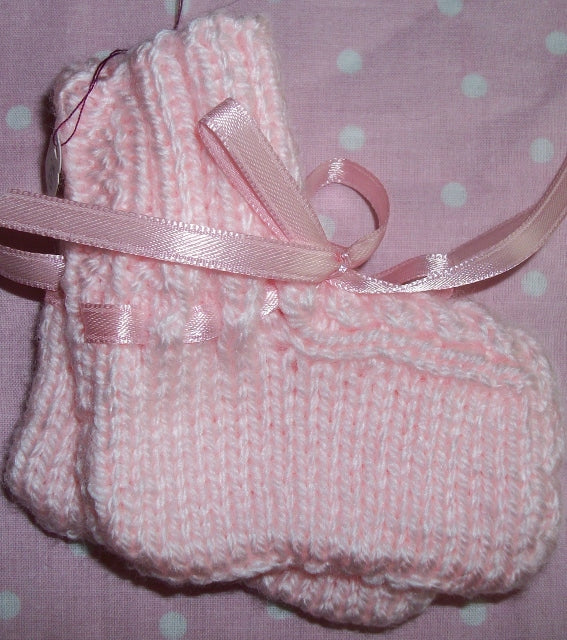 Hand Knit Baby Booties -0-3 months - Especially For Ewe Too
