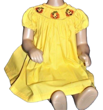 Gold Jack O Lantern Dress ,18 months